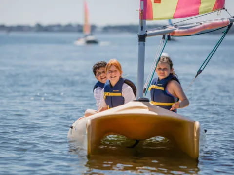a group of people on a boat