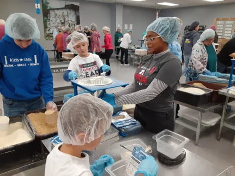a group of people in a lab