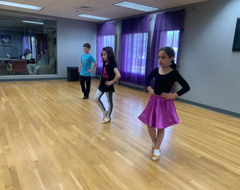 a group of people dancing