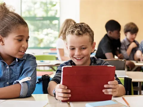 a few children in a classroom