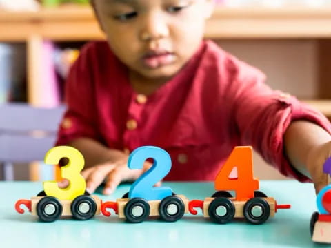 a child playing with toys
