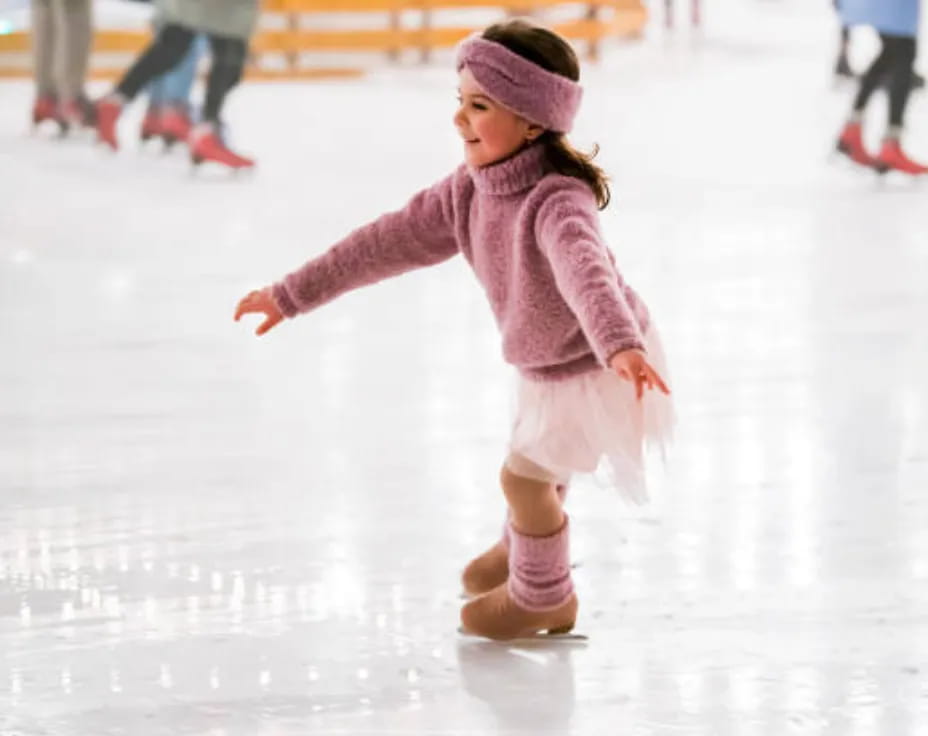 a girl ice skating