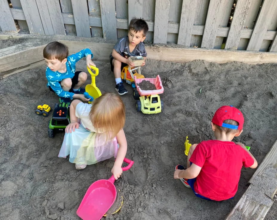 kids playing in sand