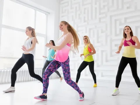 a group of women dancing