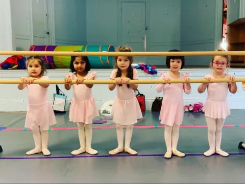 a group of girls in a gym