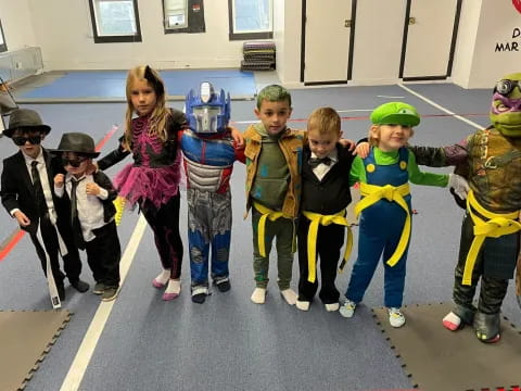 a group of children in clothing