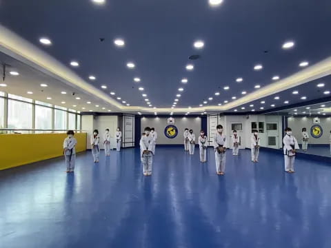 a group of people in a room