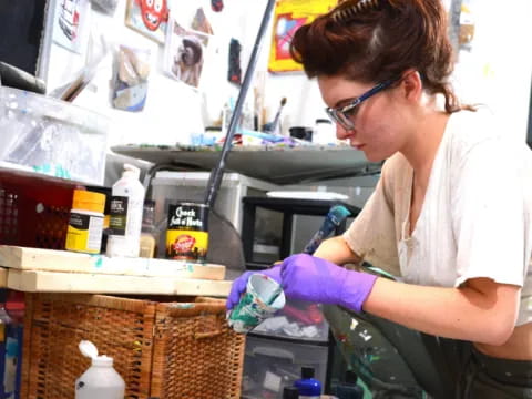 a person in a lab coat
