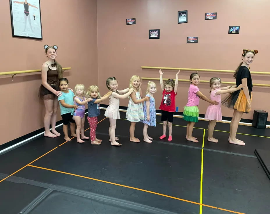 a group of children in a gym