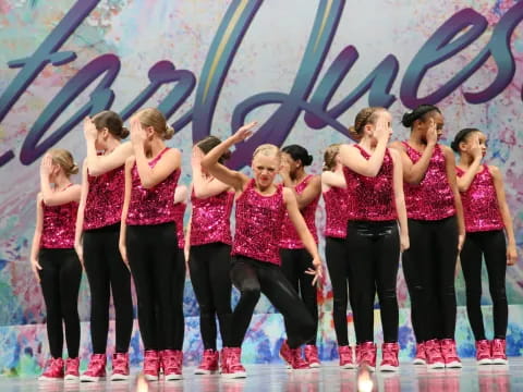 a group of women on a stage