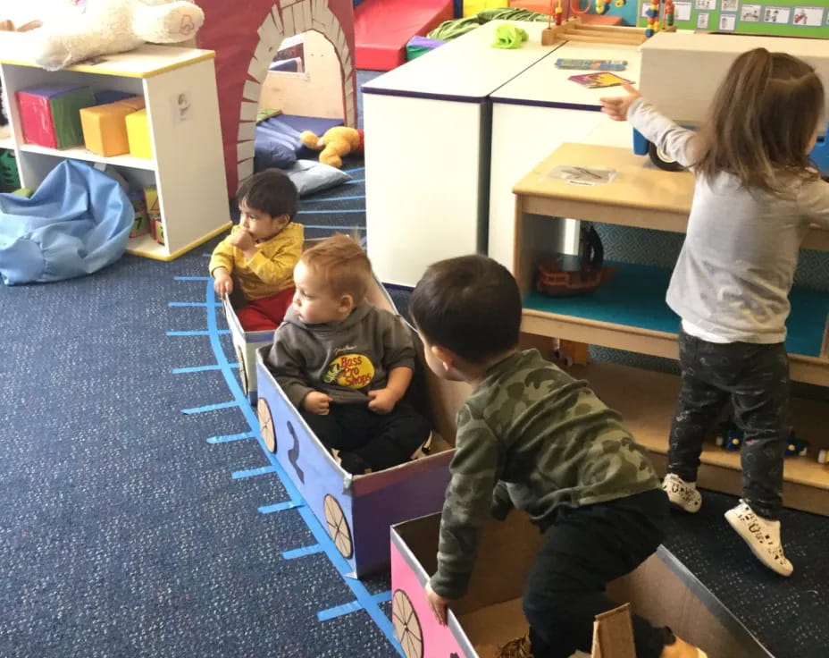 children playing with toys