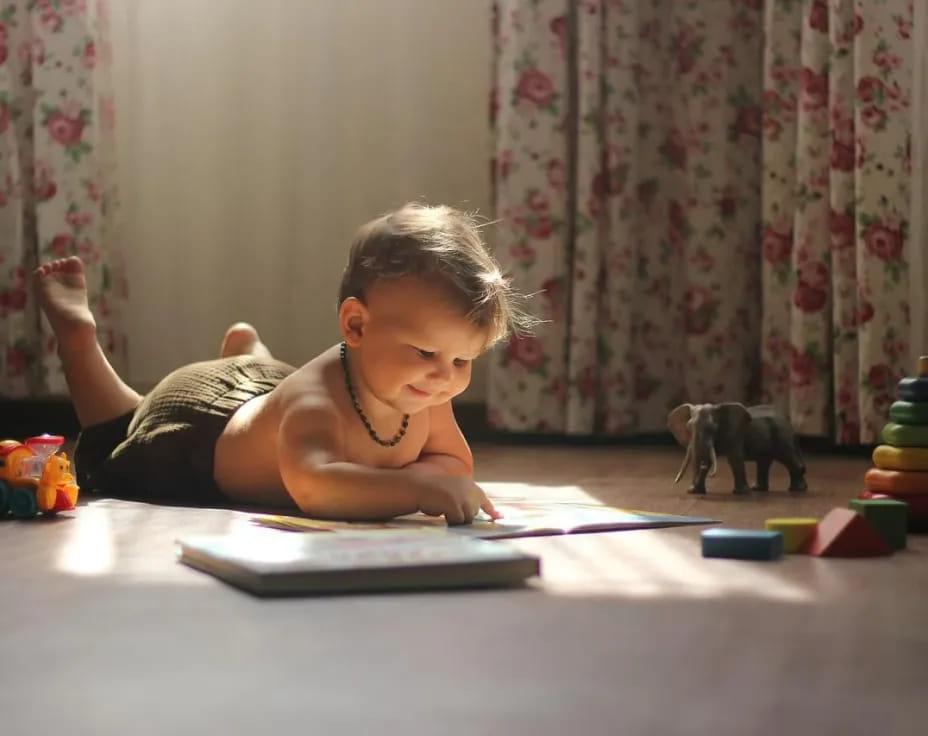 a child lying on the floor