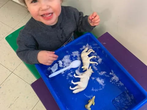 a child playing with a toy