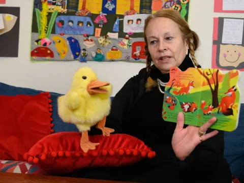 a person holding a book
