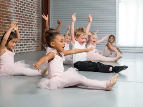 a group of children in a room