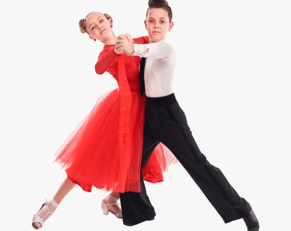 a man and woman dancing