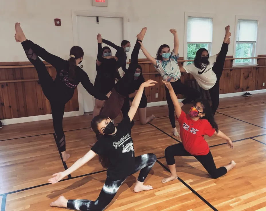 a group of people dancing