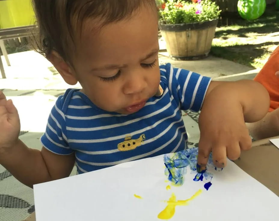 a child playing with toys
