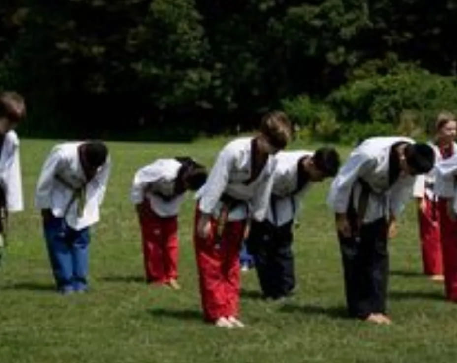 a group of people in a field