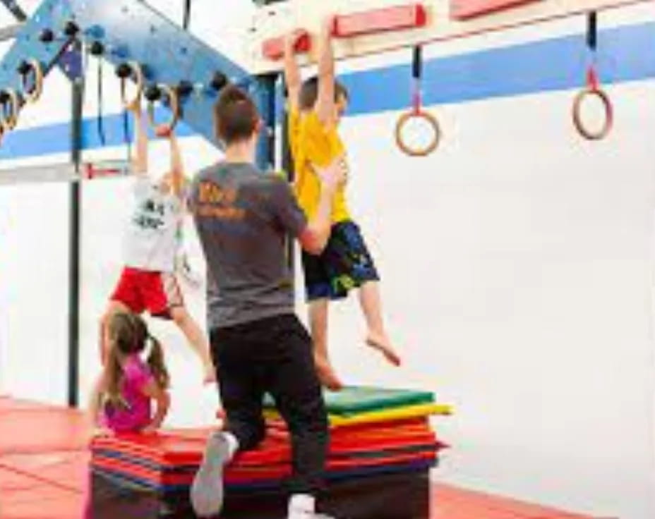 a group of people exercising