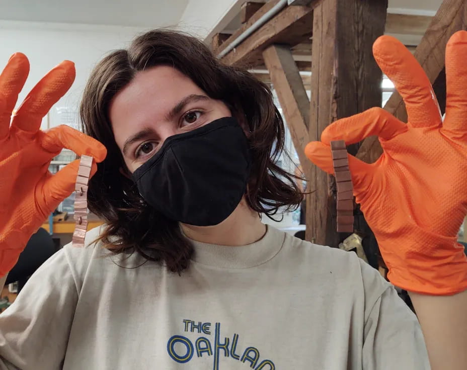 a person wearing a mask