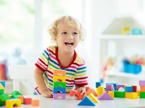 a child playing with toys
