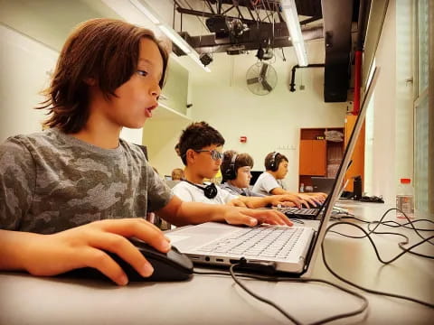 a person using a laptop