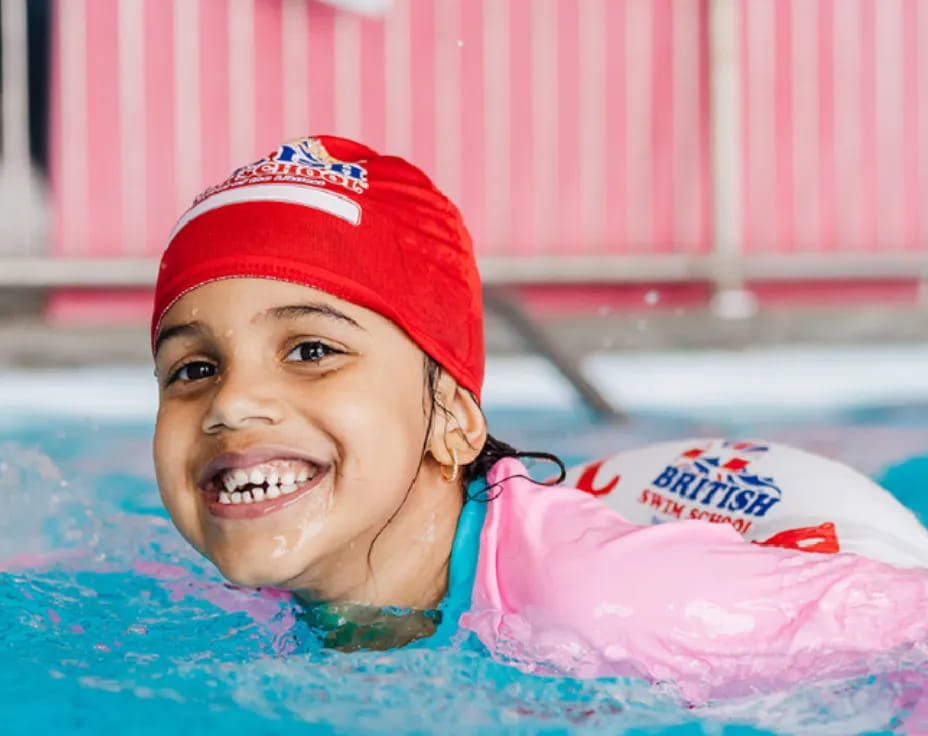 a person in a pool