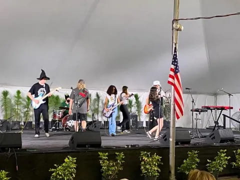 a group of people on a stage