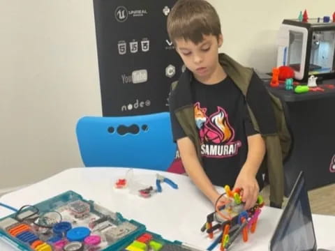 a boy playing with toys