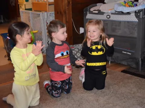 a group of children in a room