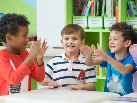 a few children in a classroom