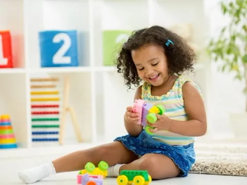 a child playing with toys