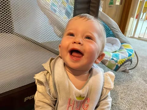 a baby with a pacifier