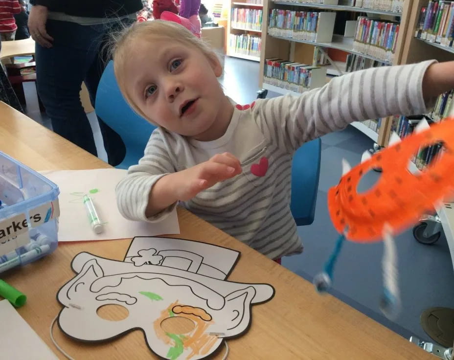 a child with a toy