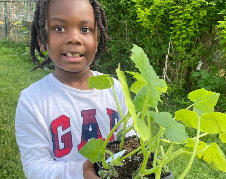 a young girl smiling