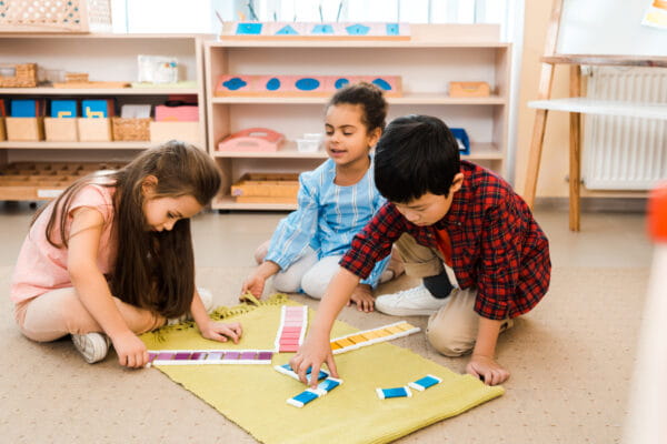 a few children playing with toys