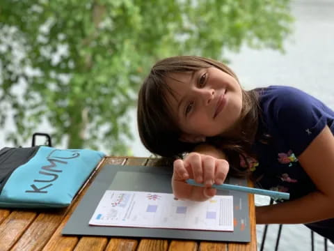 a person sitting at a table