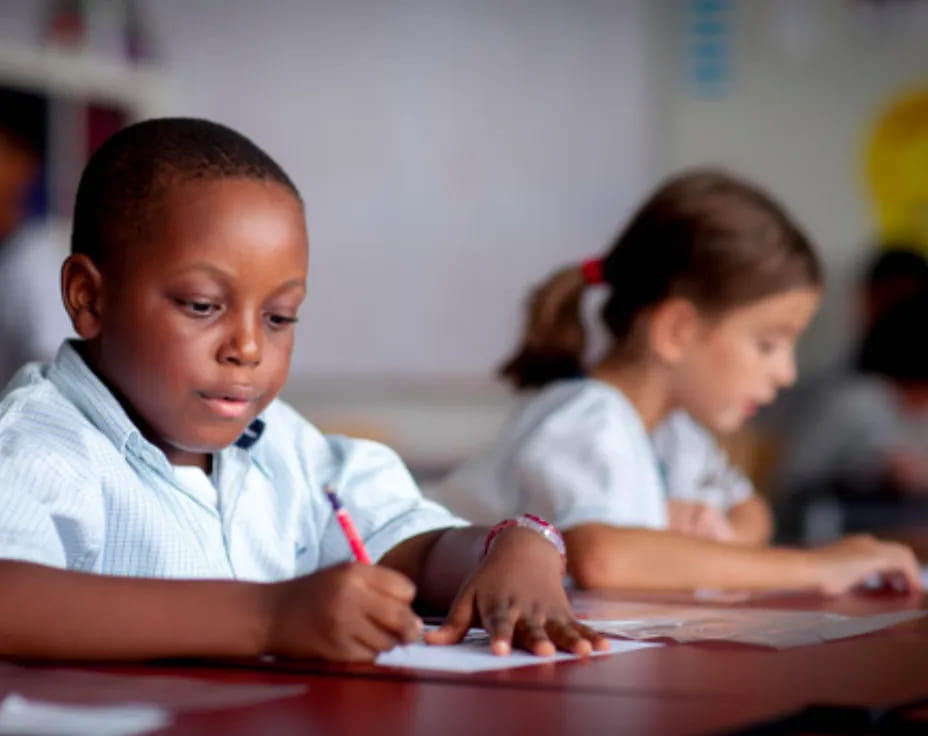 a few children in a classroom