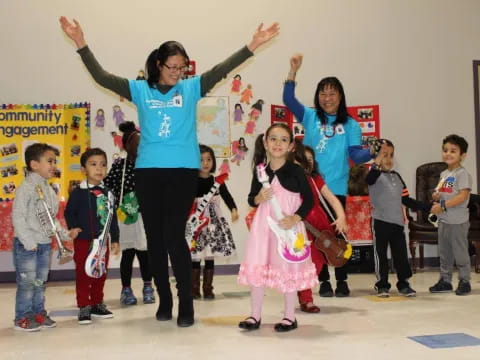 a group of people dancing