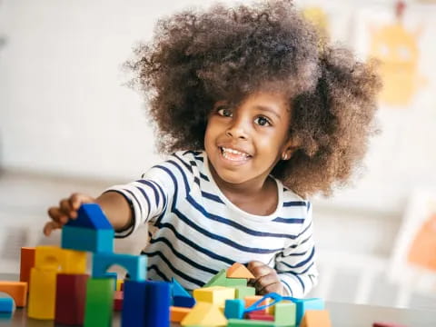 a child playing with toys