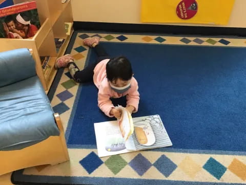 a child reading a book