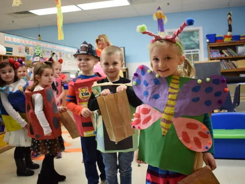 a group of children in clothing