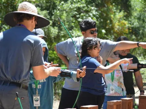 a group of people holding guns
