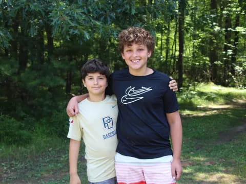 two boys standing together
