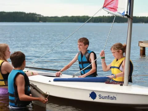 a group of people on a boat