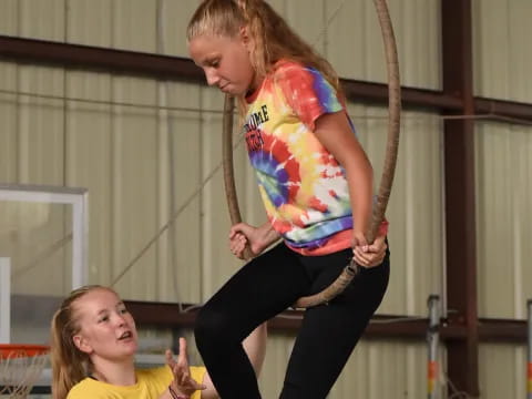 a person holding a rope