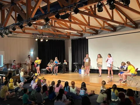 a group of people on a stage