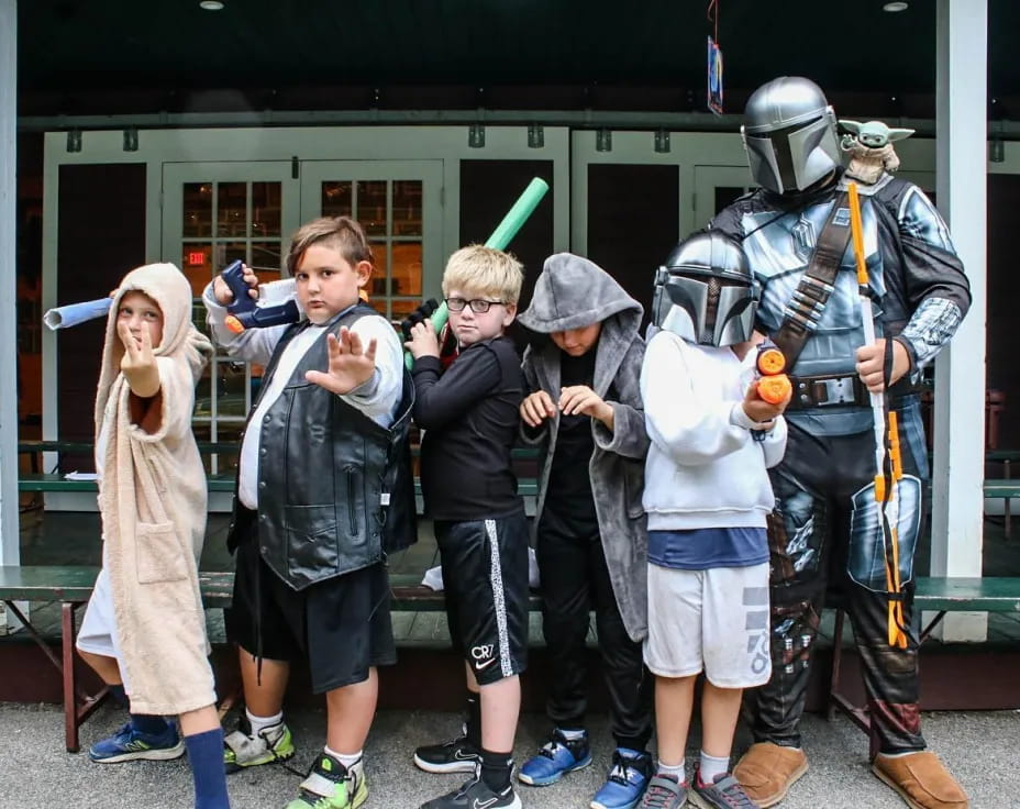 a group of people wearing clothing