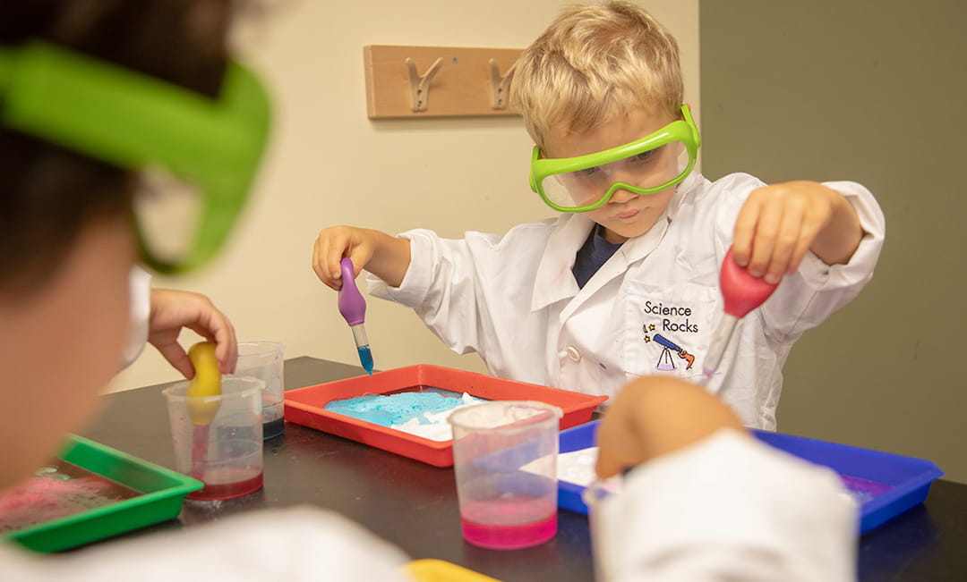 a boy wearing goggles